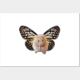 cute hamster with butterfly wings Posters and Art
